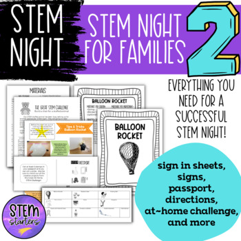Preview of STEM Family Night TWO -  Everything you need for STEM Night