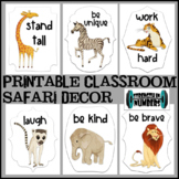 Printable Safari Animals Signs/Posters Positive Sayings Cl