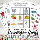 Printable Scavenger Hunts Variety Pack- Road Trips, Grocer