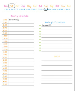 Printable Schedule by Vanessa Brickett | TPT