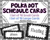 Classroom Schedule Cards | Black Polka Dot Organization