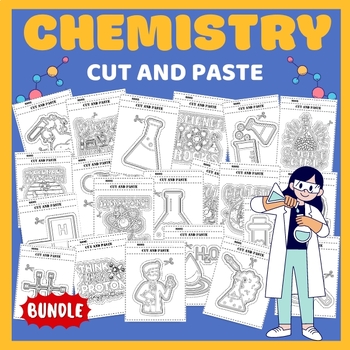 Preview of Printable Science | Chemistry Cut And Paste worksheets - Fun Crafts Activities