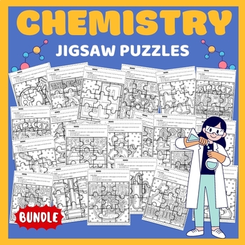 Preview of Printable Science | Chemistry Jigsaw Puzzle Template -Chemistry Games Activities