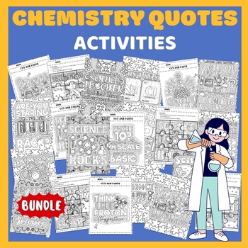 Preview of Printable Science | Chemistry Quotes Activities & Games - Fun Science Activities