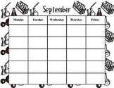 Printable Science Themed School Calendar: September to June