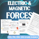 Printable Science Worksheet Electric & Magnetic Forces 6th