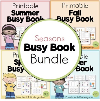 Preview of Printable Seasonal Busy Book Bundle