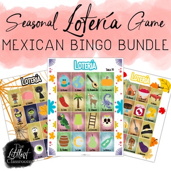 Preview of Printable Seasonal Lotería Spanish Game Bundle