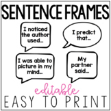 Editable Sentence Frames