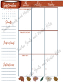 Printable September Planner 2020