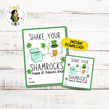 Preview of Printable Shake Your Shamrocks Gift Tags for St. Patrick's Day | Dentistry