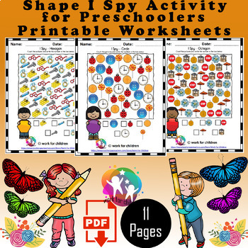 Printable Shape I Spy Activity for Preschoolers by work for children