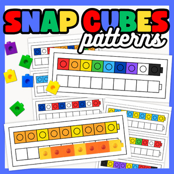 Preview of Printable Snap Cube Pattern | Color Pattern | Snap Cube Pattern Cards