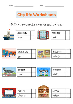 Printable Social Studies City and Village Life Activities Worksheets ...