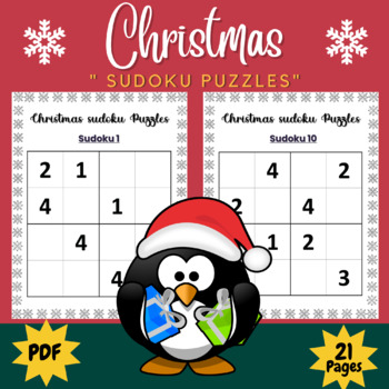 Preview of Printable Sodoku Puzzles with solutions - fun games for Kids