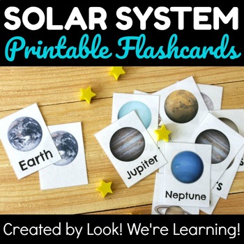 Solar System Flashcards - Solar System Scouting! by Look We're Learning