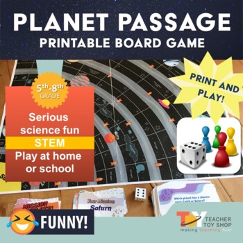 Preview of Printable Space Board Game | Classroom Activity or Distance Learning