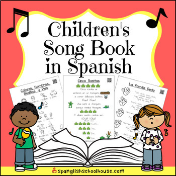 Preview of Spanish Preschool Song Book with QR Codes