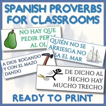 Preview of Spanish Proverbs / Refranes  - Carteles de Proverbios [Dual, Spanish, Immersion]