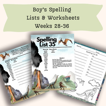 Preview of Printable Spelling Curriculum for 3rd and 4th Grade