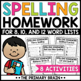 Spelling Homework Worksheets | NO PREP Activities