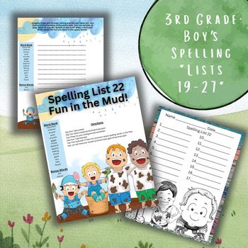 Preview of Printable Spelling Worksheets for Third or Fourth Graders