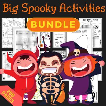 Preview of Printable Spooky Horror Activities - Fun October November December Activities