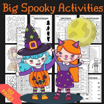 Preview of Printable Spooky Horror Activities Games - October November December Activities