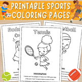 Printable Sports Coloring Pages + Sports Facts for Kids