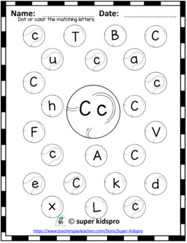 Printable Sports Themed Find the Letter Worksheets for Kids by super ...