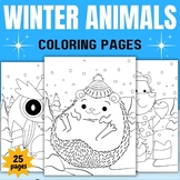 Printable Winter Animals Coloring Pages Sheets - Fun Winte