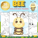 Printable Spring Bee Coloring Pages Sheets - Fun March Apr