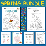 Printable Spring Puzzles Bundle Activities | Spring Fun Wo