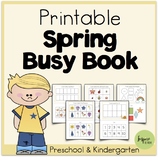 Spring Math & Counting Busy Book (Prek, Preschool, & Kinde