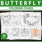 Spring | Summer Butterfly Coloring Sheets - Fun Insect Col
