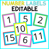 Printable Number Labels, Number Flashcards, Number Tags, N