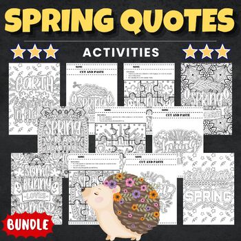 Preview of Printable Spring Quotes Activities - Fun Spring Activities & Games