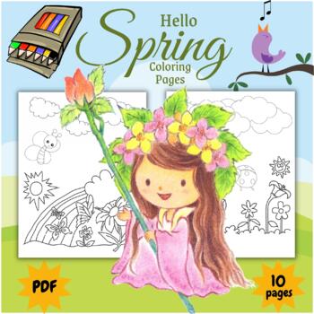 Spring Activity Book for Kids Ages 8-12: A Fun Spring Coloring