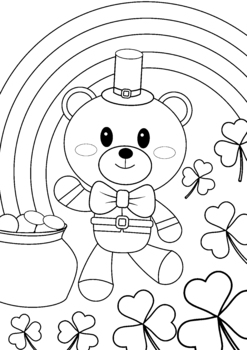 Preview of Printable St. Patrick's Day Coloring Page for kids | A3 size