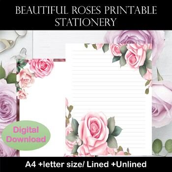 printable stationery floral