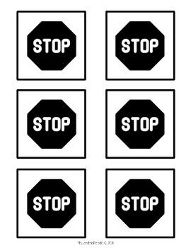 reading stop signs for chunking text printable sticky note template
