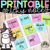 Printable Sticky Notes for the Elementary Classroom & Pian