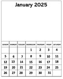 Printable Student Calendar 2025