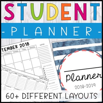 FREE Printable Student Planner - Student Binder Calendar - Behavior Tracker