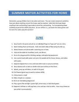 Preview of Printable Fine & Gross Motor Activities for Home (Coronavirus, COVID-19)