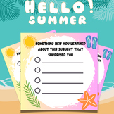 Printable Summer Season | End Of The Year Activities summe
