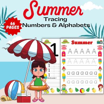 Preview of Summer | End of Year Trace Letters Alphabets And Numbers Bundle - #bundle50off