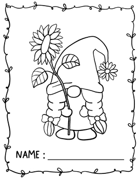 gnome coloring page printable