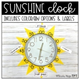 Printable Sunshine Clock Class Decor Clock Labels