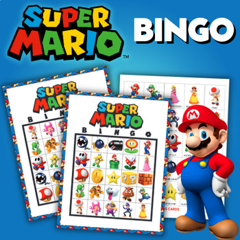 Printable Super Mario Bingo by ZORPICO | TPT